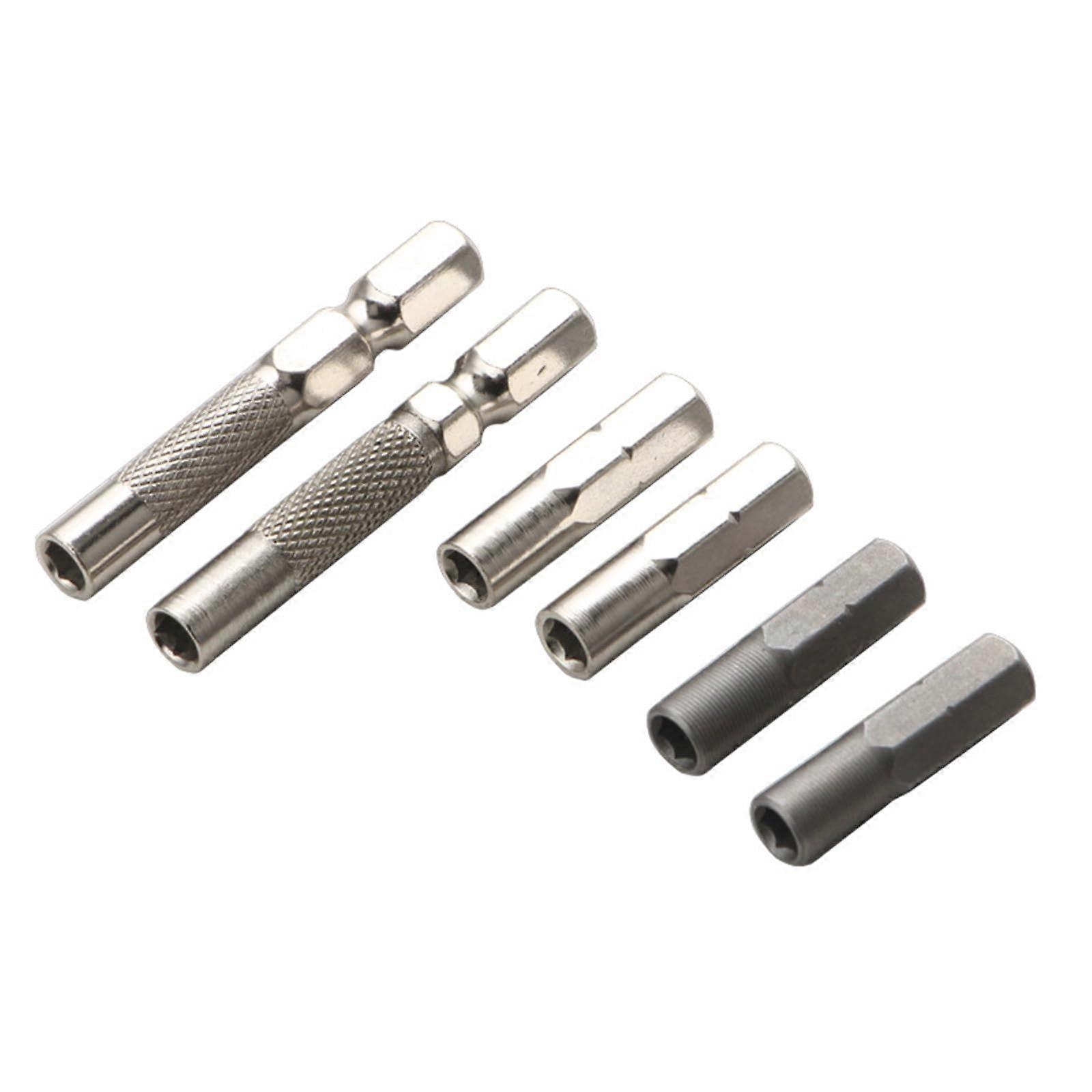 1/4 to 4mm Screwdriver Adapter, 6.35mm to 4mm Conversion Tool for Repairs, 6-Pack, Durable and Versatile for Assembly