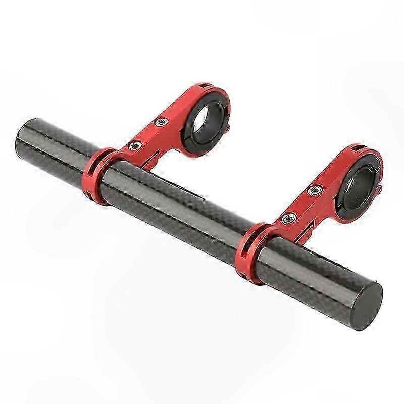 Lightweight Carbon Fiber Phone Mount Extender for Handlebars with Double Clamp and Light Attachment Point hwy