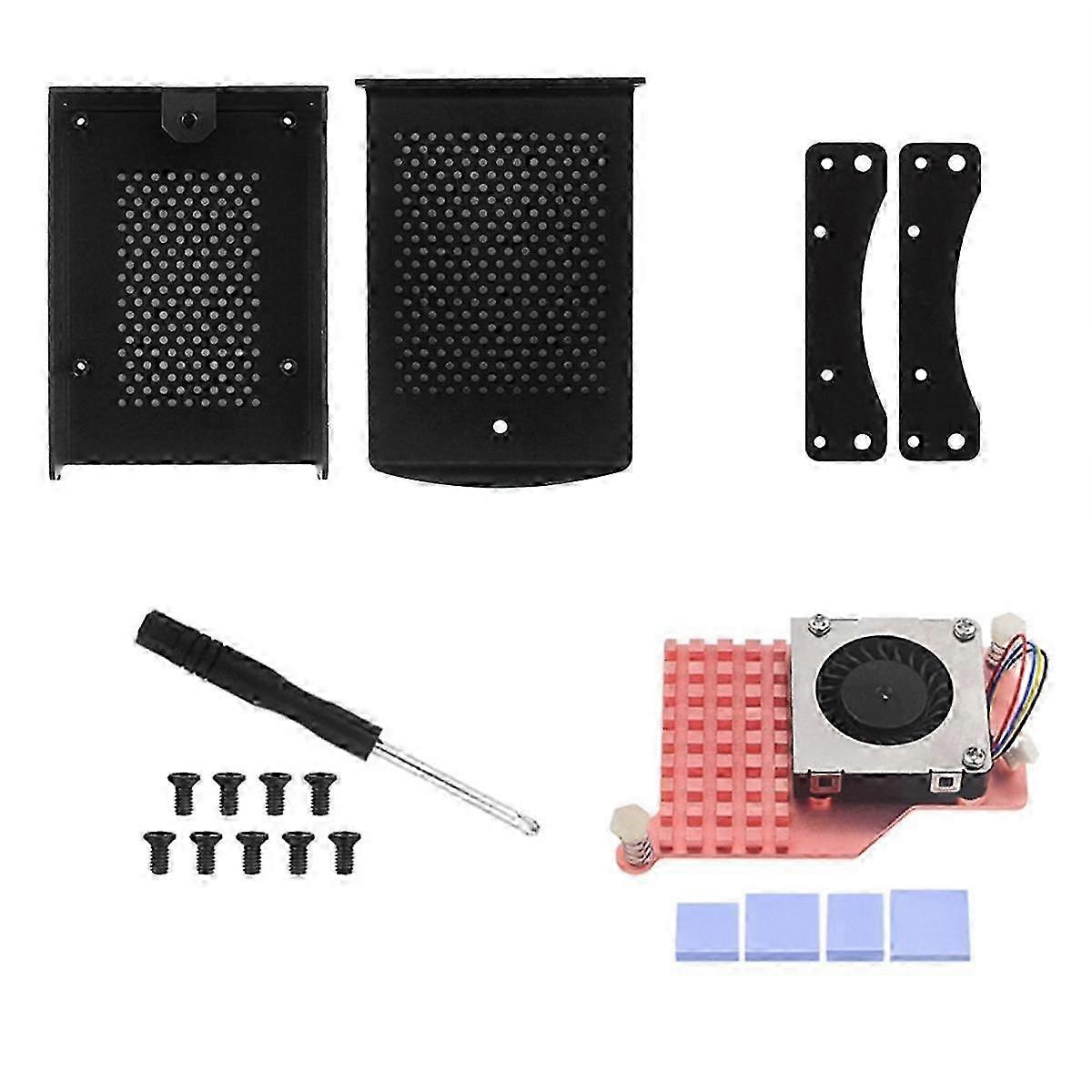 For 5 Aluminum Alloy Case Metal Shell Heatsink with Cooling Fan for 5