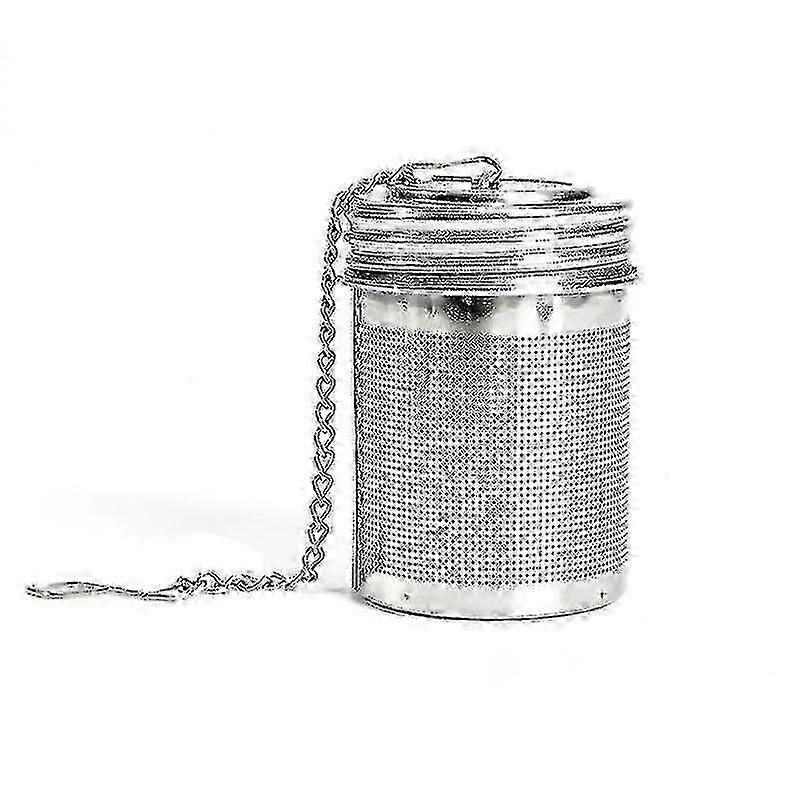 1pc Stainless Steel Cylindrical Tea Infuser Strainer Leaf Spice Her...