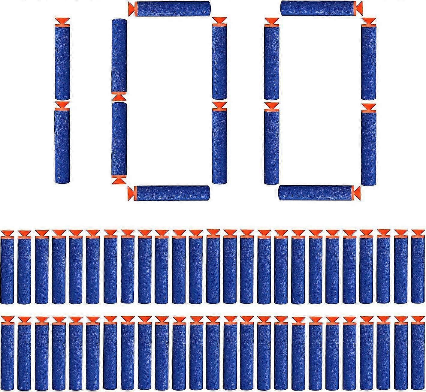 100pcs 7.2cm Suction Cup Darts Refill Bullets - Foam Arrows for Nerf N-Strike Elite Series (A246)
