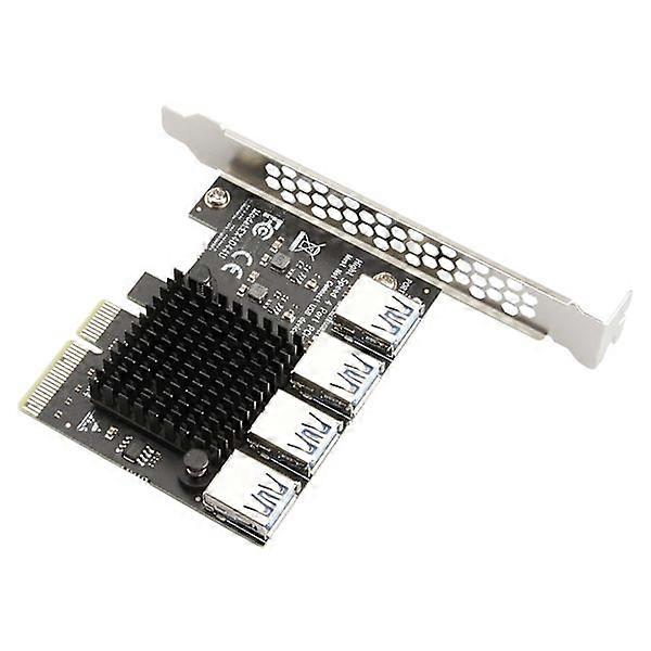 4-Port PCI-E zu Express Riser Karte 4X USB 3,0 Port Riser für BTC Mining Multiplier Expansion Karte Desktop Computer Exte