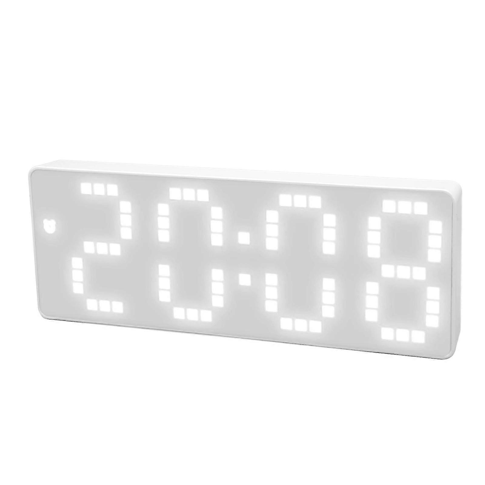 Alarm Clock Adjustable Brightness Electronic Clock LED Mirror Display Digital Clock for Students Bedroom Dormitory