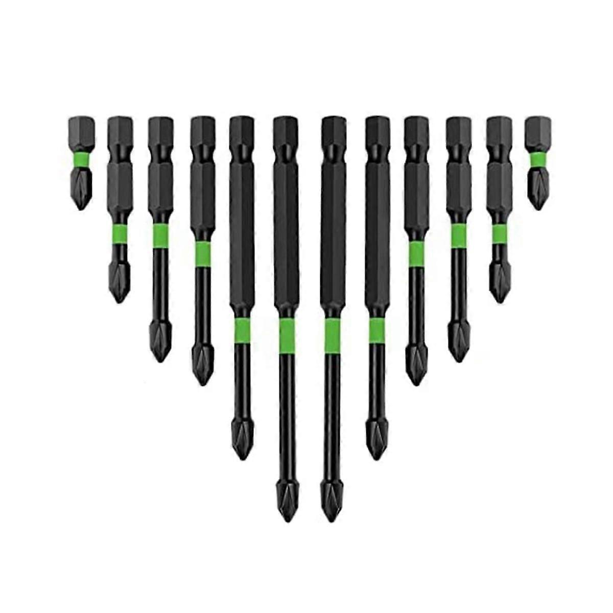2023New Screwdriver Bit Set, 12Pcs S2 Driver Drilling Work Set, Strong Head Bits for Power Screwdri