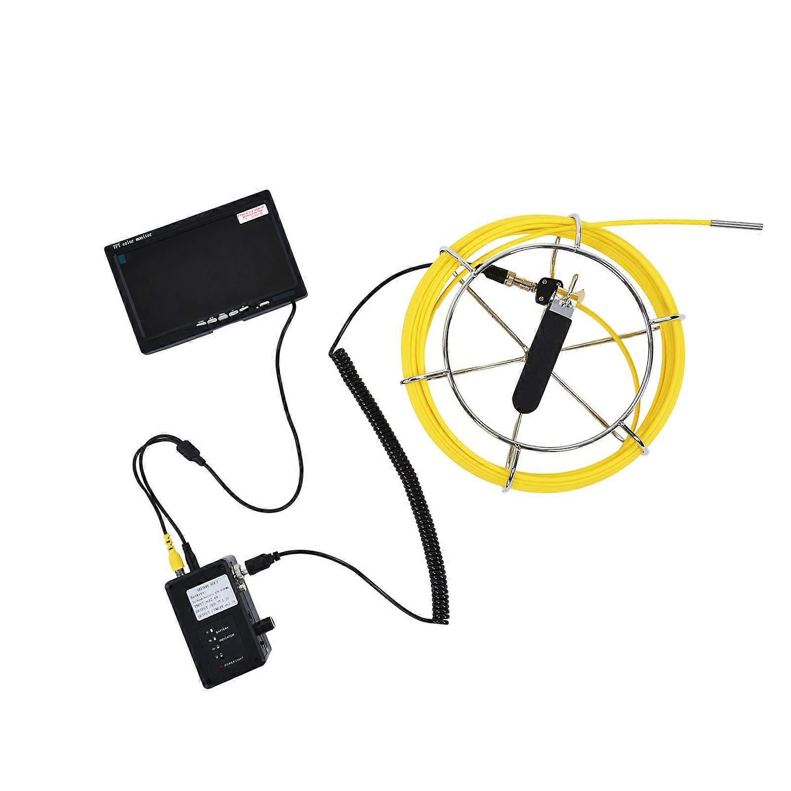 7inch 1080P Pipeline Endoscope Camera 30M Cable 6 LED Light