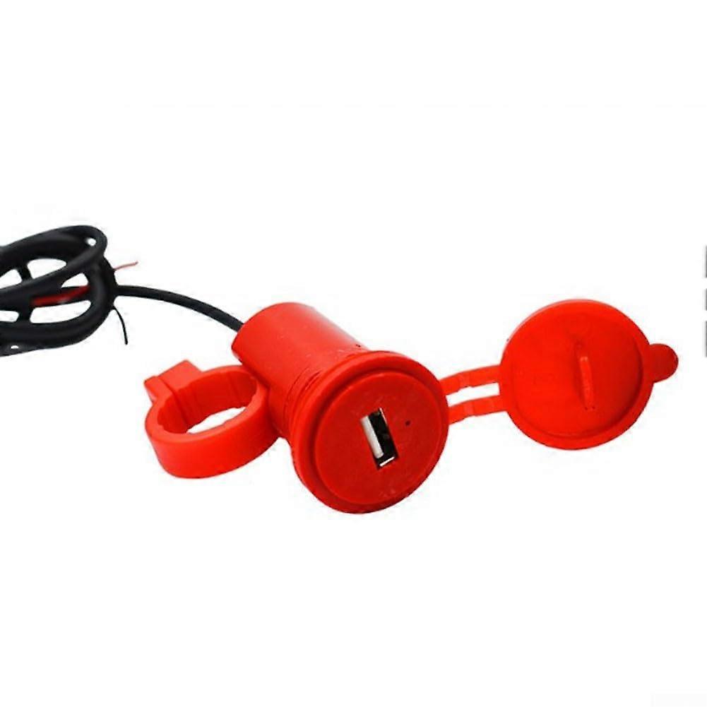 Reliable For Motorcycle Phone Charger Motorcycle USB Charger With USB Connection For Moped And Scooter Applications Red