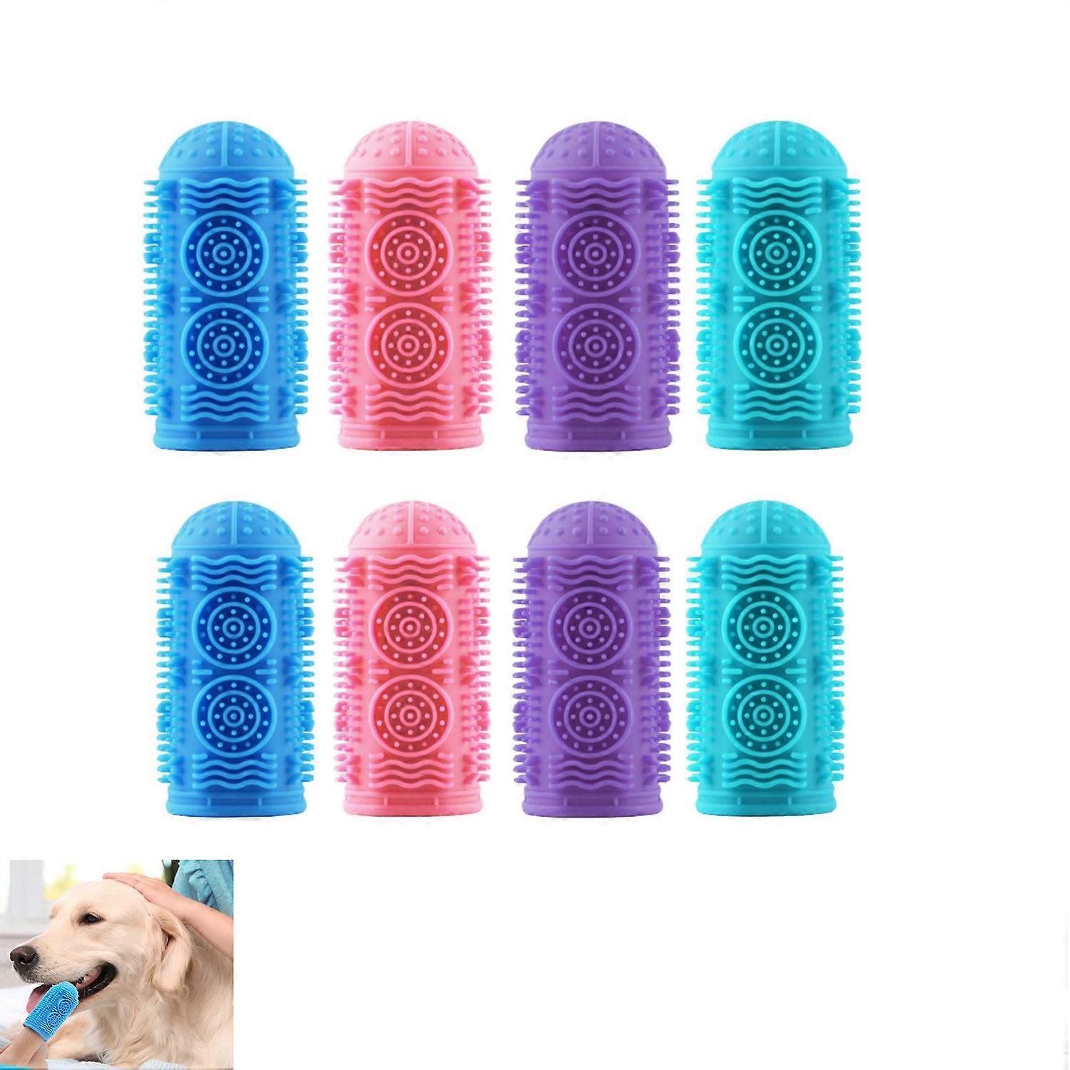 Dog Toothbrush Kit,Finger Toothbrush, Pet Toothbrush 8Pack