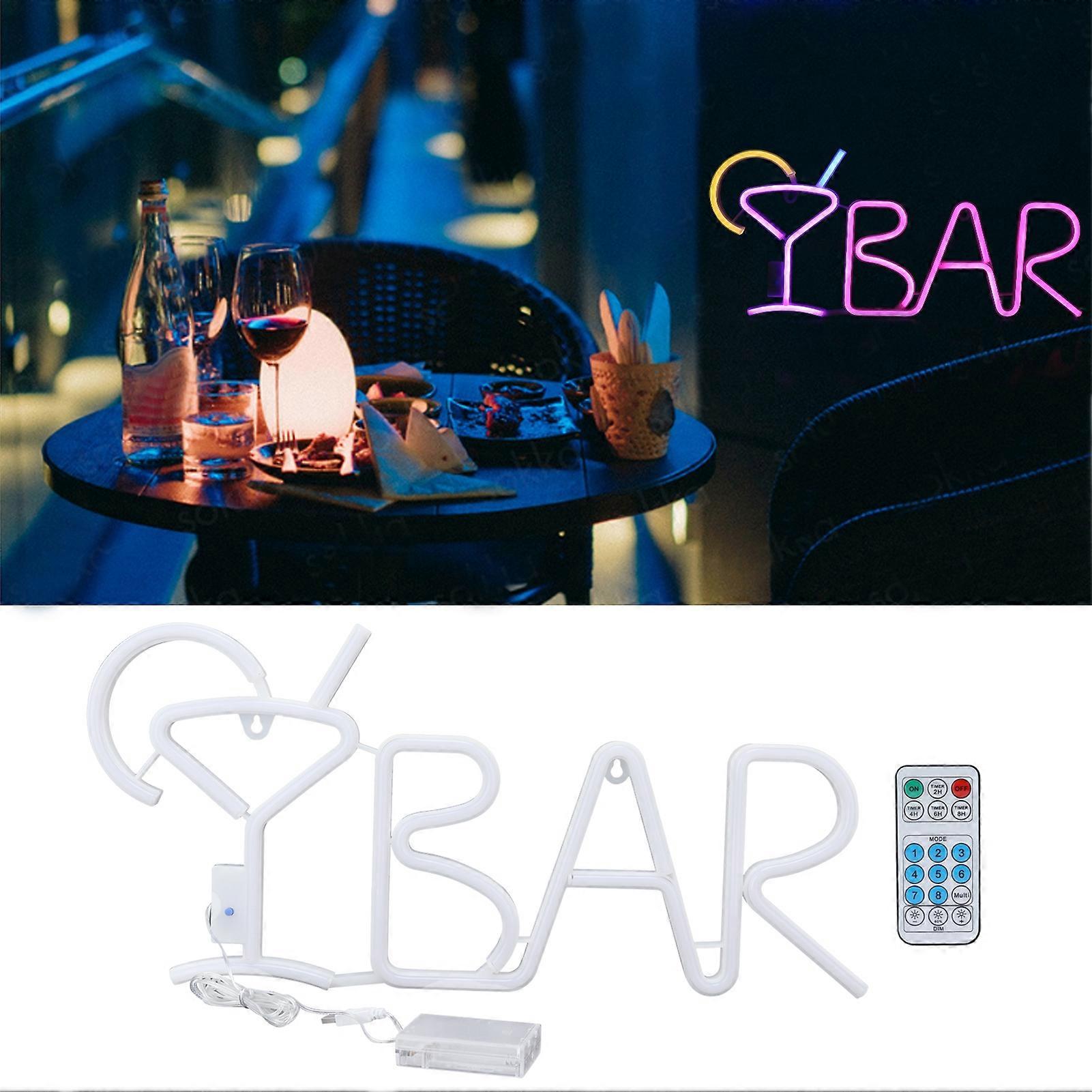 BAR Neon Sign Light Type 11, 55cm x 25.5cm, 300LM, 8 Modes