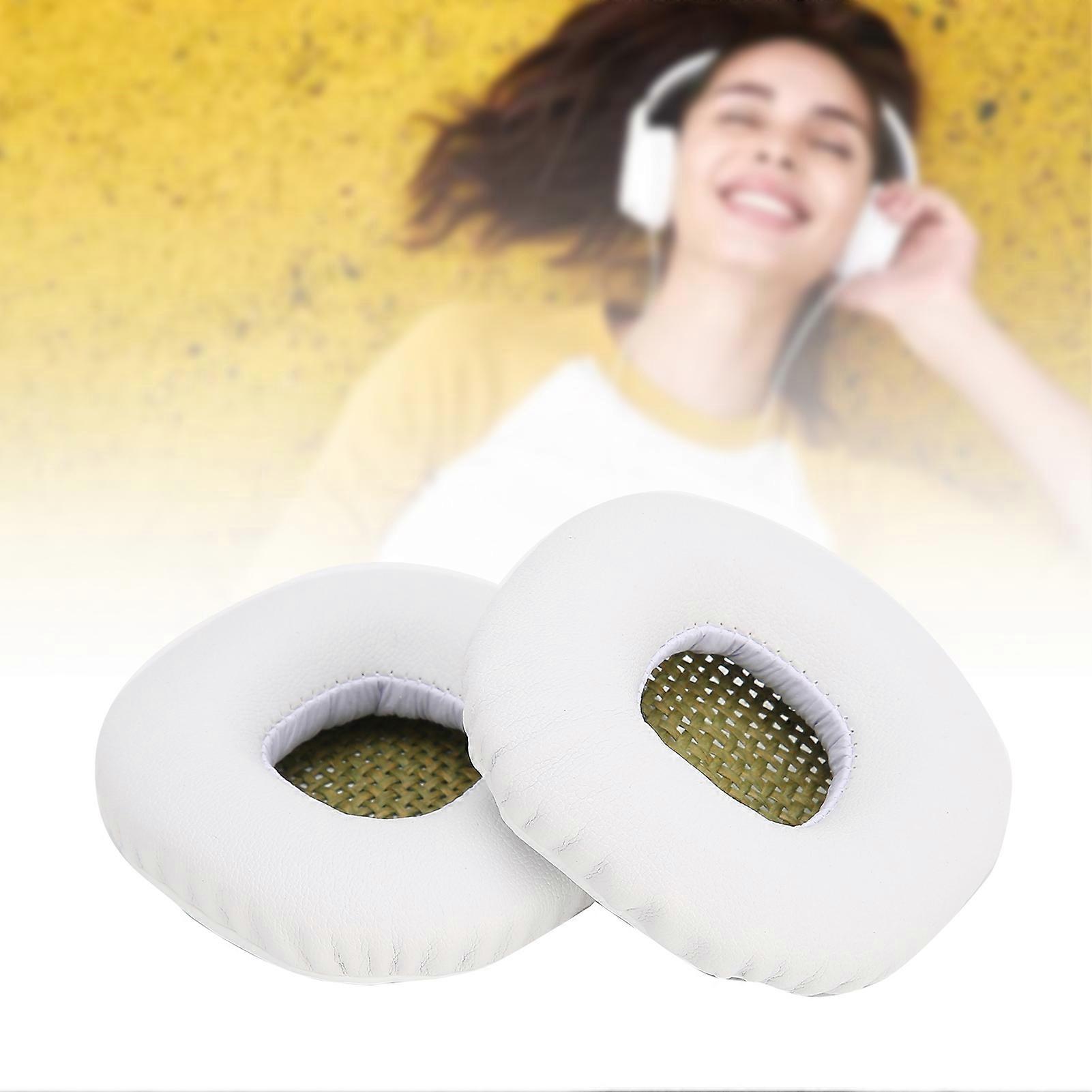 Ear Pad Sponge PU Leather Headphone Ear Cushion Replacement Part Headset AccessoryWhite 