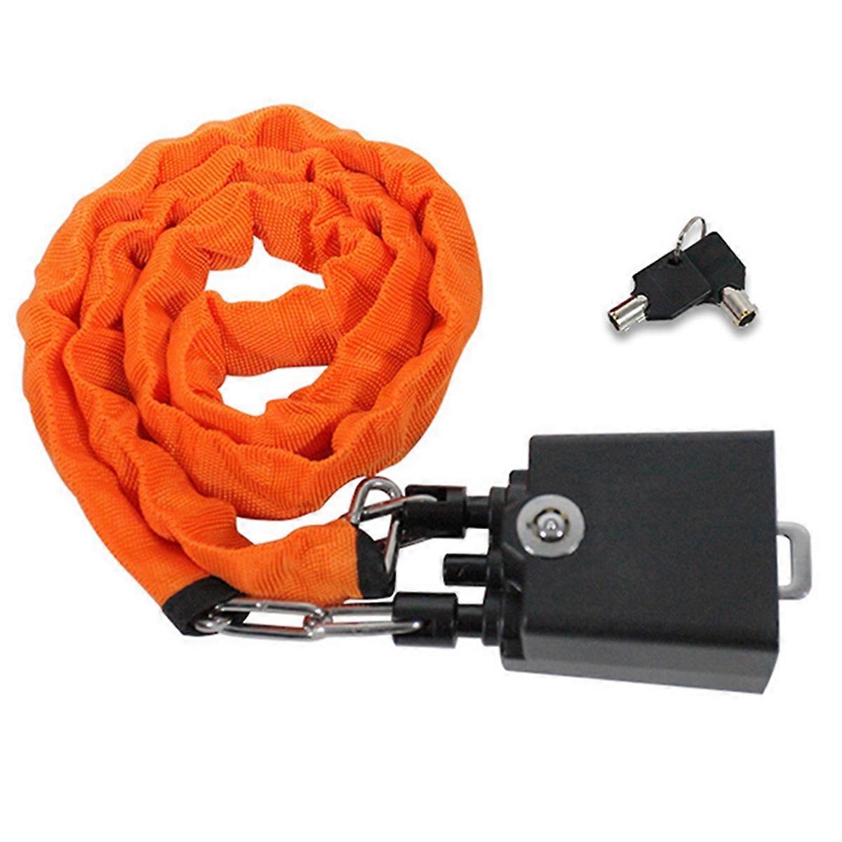 Car Steering Wheel Lock with Seat Belt Buckles Sturdy Lock Theft Prevention Anti Theft Lock for Truck and Car Orange