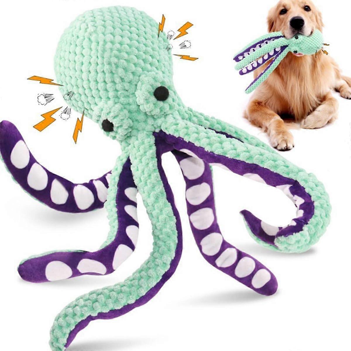 Squeaky Dog Soft Toy NoStuffing Octopus Plush Toy For Small To Medium Dogs Sturdy Chew Toy For Training And Play