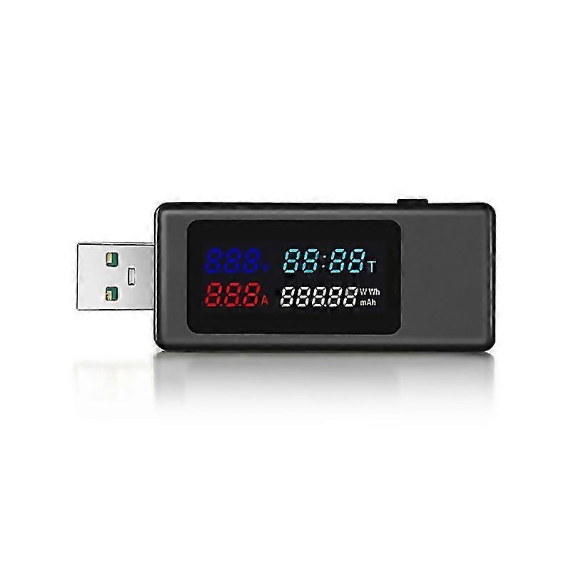 For 6 In 1 Usb Tester Dc430v Ips Display Digital Voltage Power Timing Capacity Meter Detector For Cu
