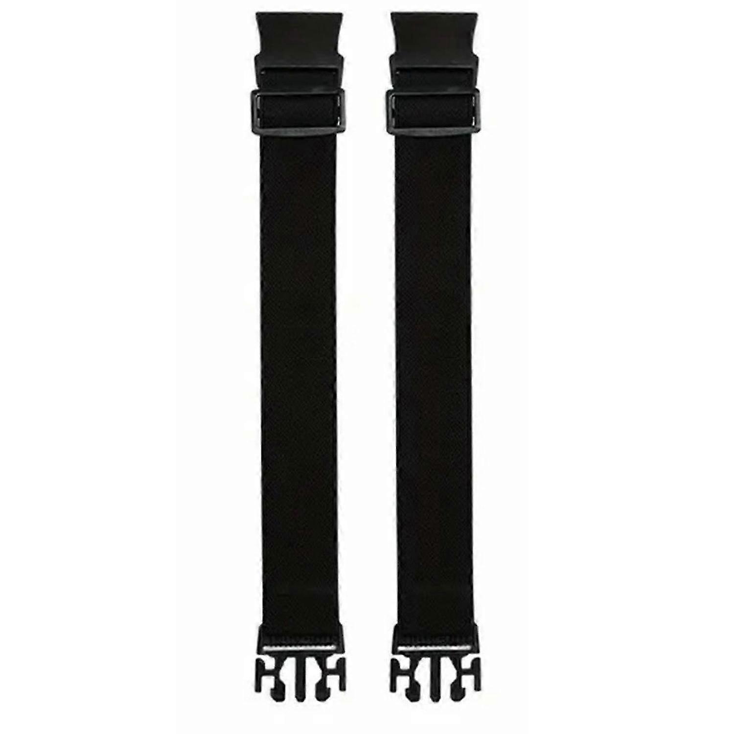 Women Man No Buckle Elastic Belts for Jeans-2 Pack Invisible Pants Adjuster with Flat Buckle Fit 1.5 Inch Belt Loop