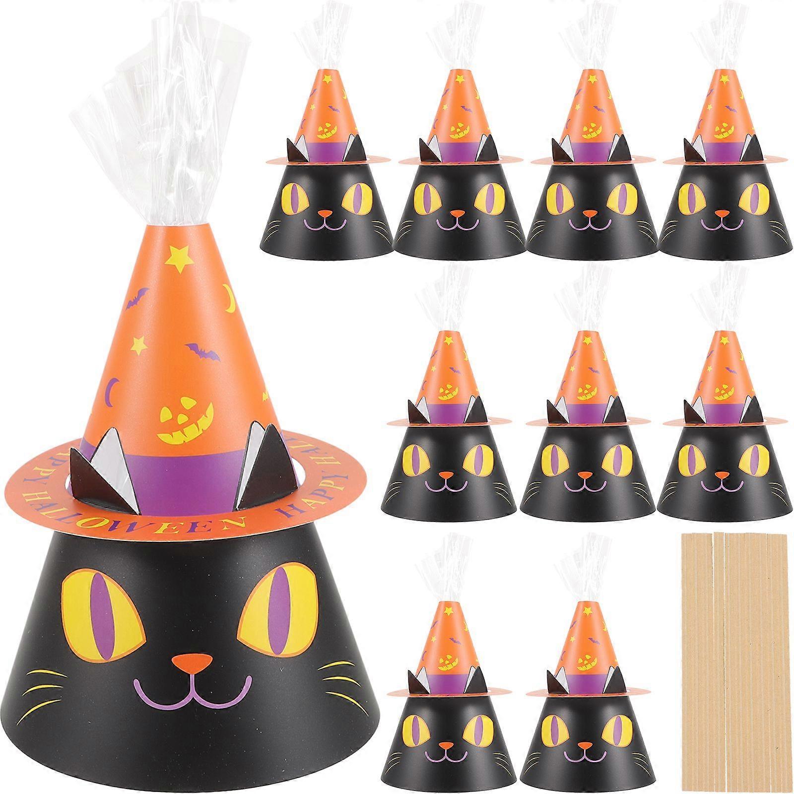 10 Sets Paper Candy Boxes Halloween Candy Boxes Party Favor Boxes Halloween Paper Treat Boxes