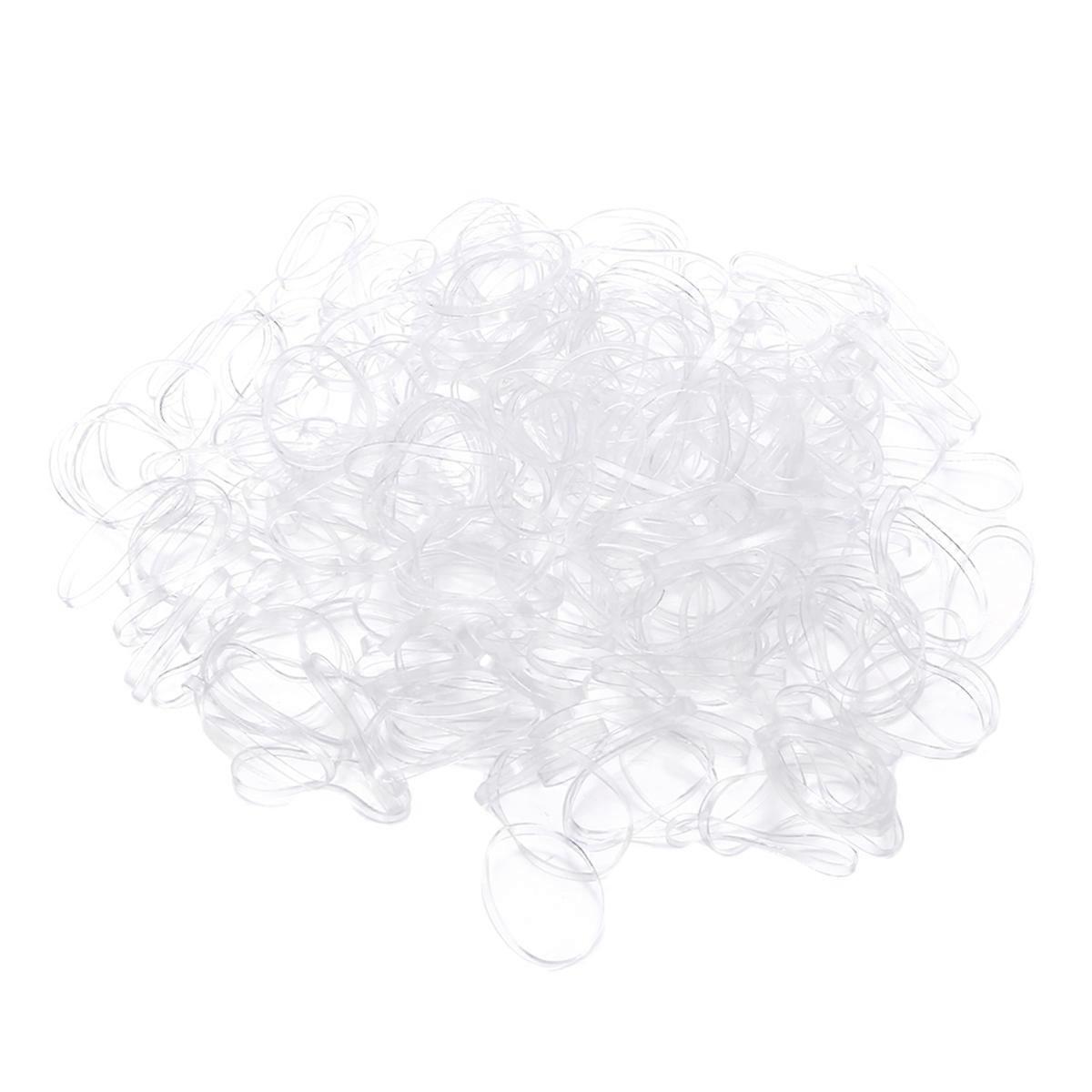 Elastic Rubber Bands for Hair Binding 1000Pcs White Disposable Bands