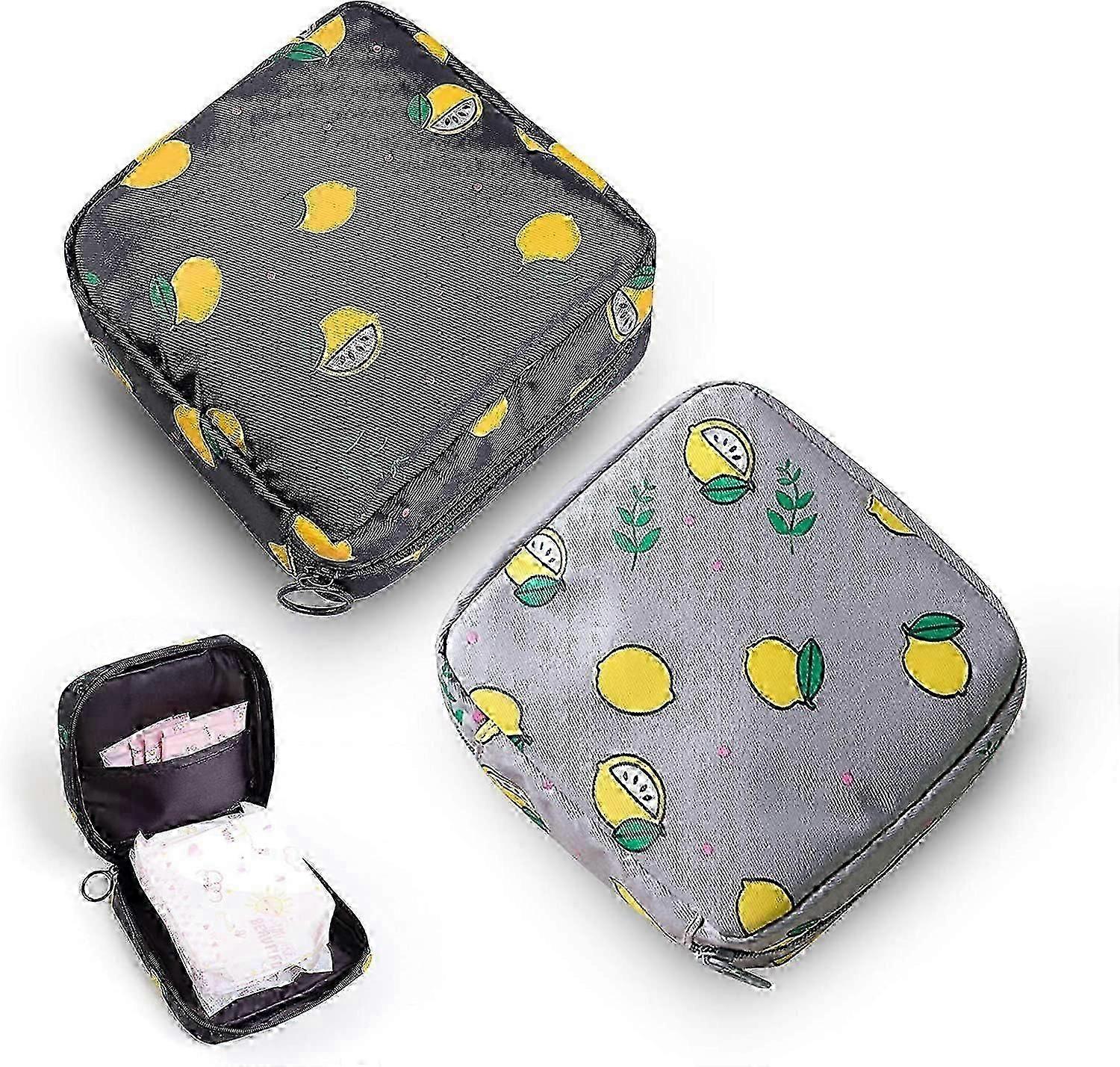 Zippered storage bag for sanitary pads and essentials