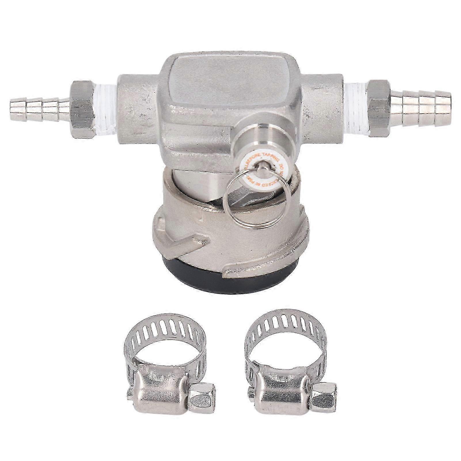 Innovative Stainless Steel Keg Coupler, Standard Design for D System Beer Keg, Space-Saving Design for Easy Installation and Compatibility with