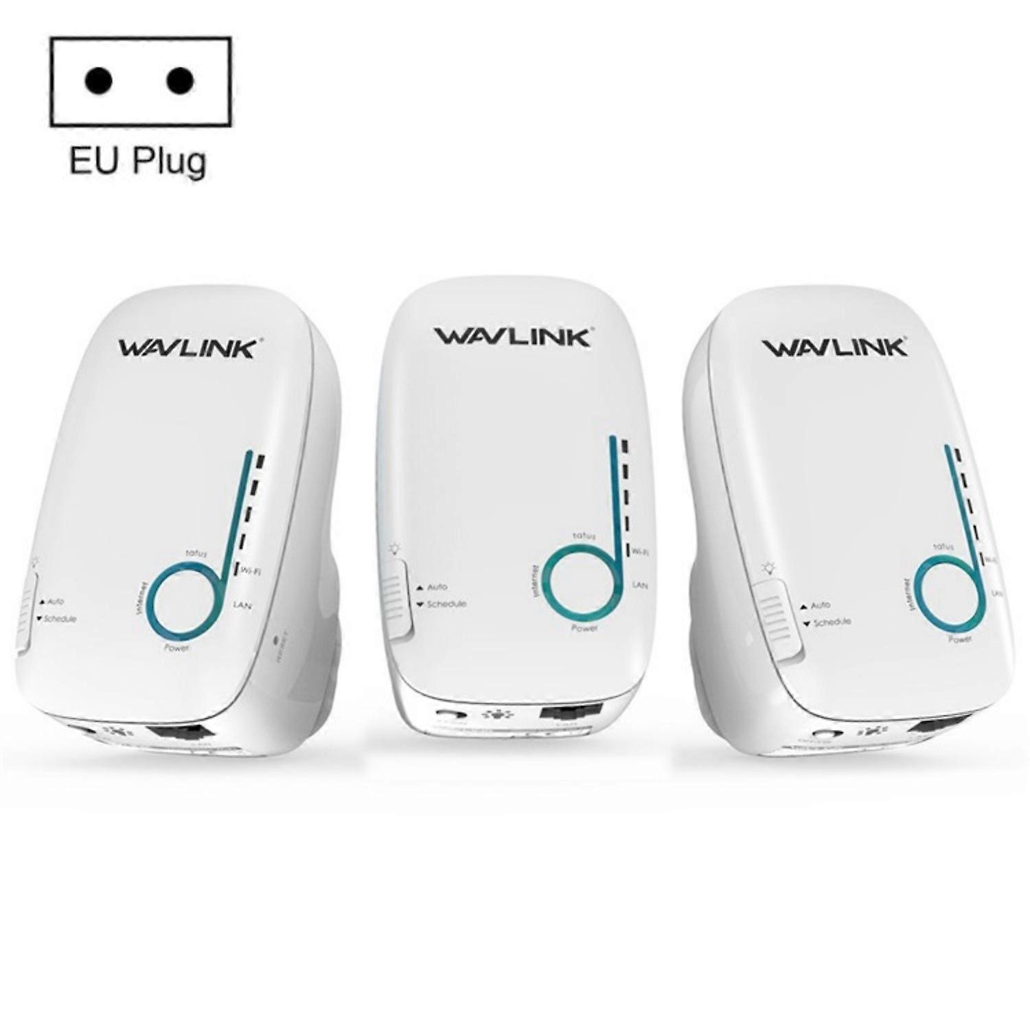 3PCS Weiß AC750 Dualband Wireless Repeater EU-Stecker