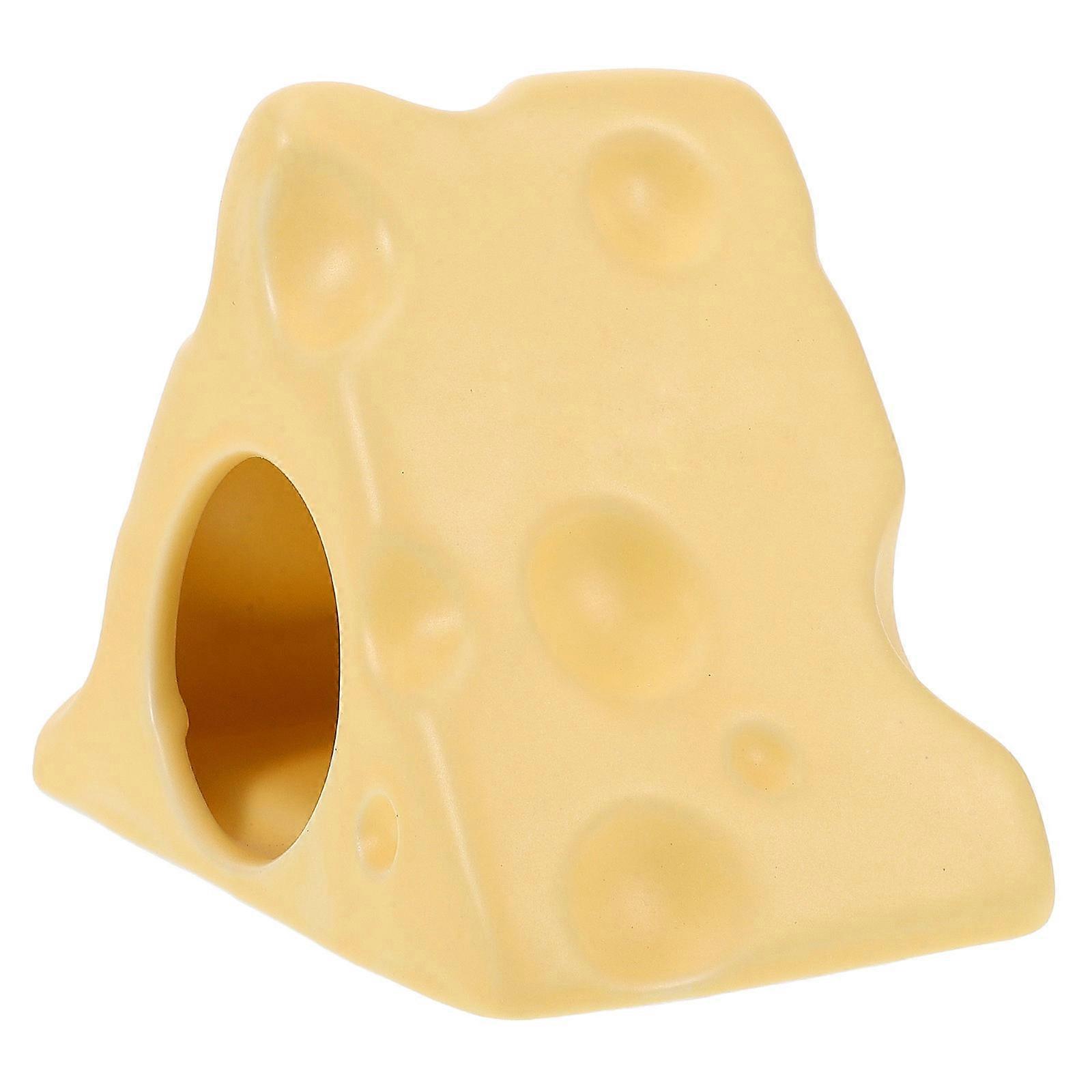 Cooling Hamster House Ceramic Nest Small Pet Hideout Light Yellow