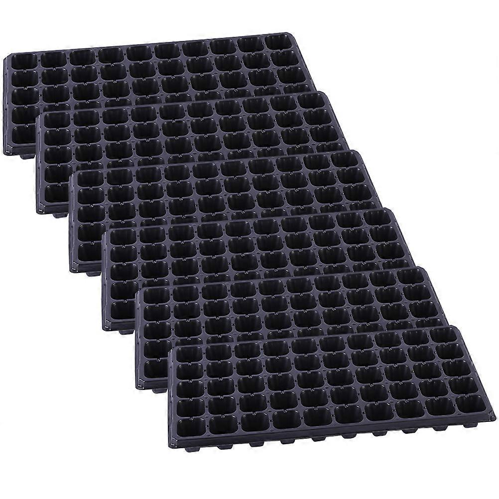 Propagation Tray Multi-Slots Sowing Tray Greenhouse Use Simple Shape Design 6Pcs