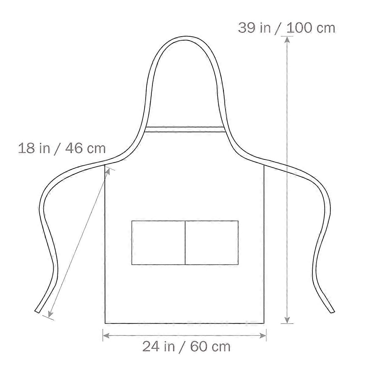 Kitchen Apron with Pocket White Halter Neck Apron for Cooking Use