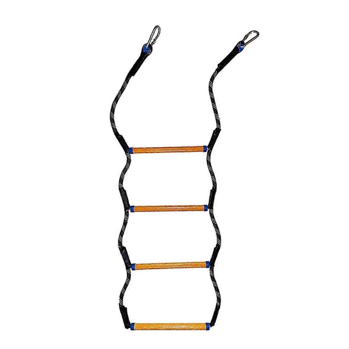 Folding Kayak Boat Rope Ladder 4-Steps Marine Rope Ladder,B