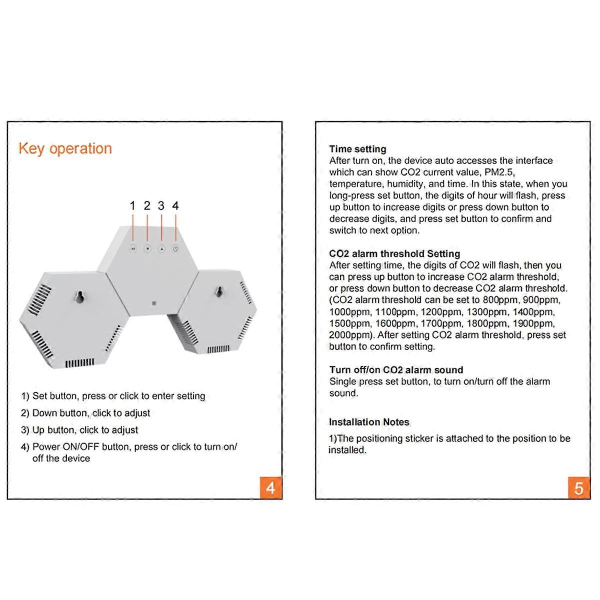 Air Quality Detector Monitor Indoor Tester Carbon Dioxide Sensor