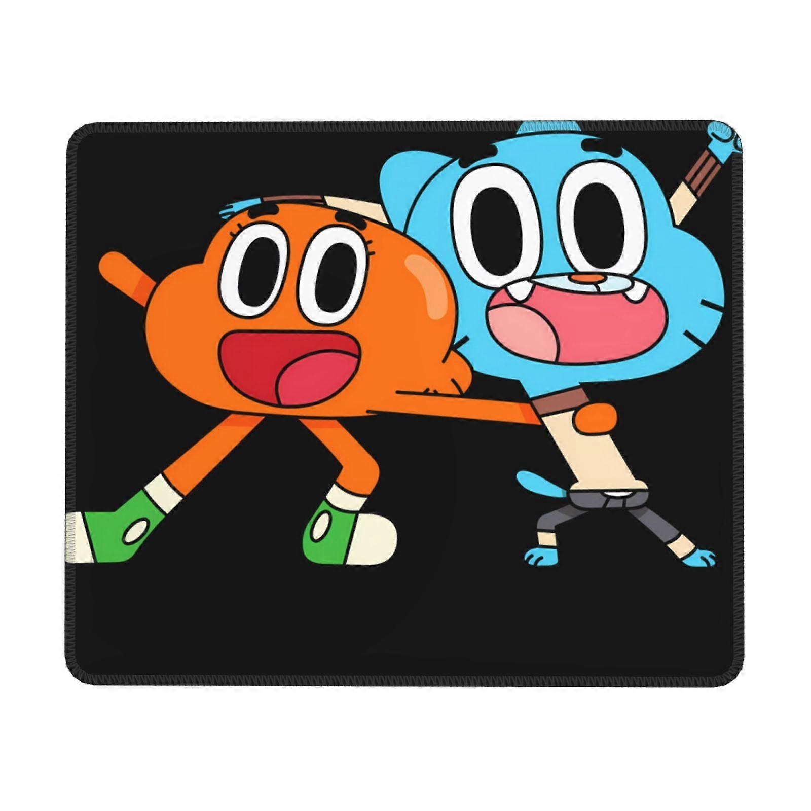 The Amazing World of Gumball Rubber Lock Edge Mouse Pad, compatible with computers and laptops, multi-use desk pad for gaming, writing, office work.