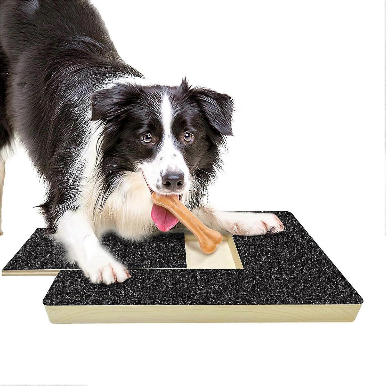 Dog Scratch Pad for Nails Wooden Scratching Board With BuiltIn Box Multifunctional Scratch Mat Nail File Board