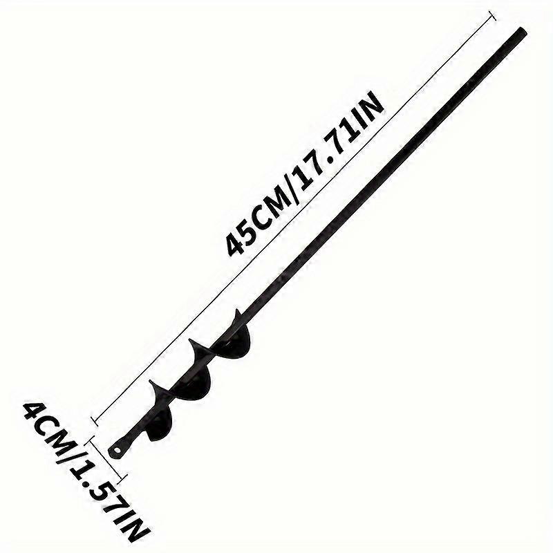 1pc Heavy-Duty Garden Auger Spiral Drill Bit 1.57x17.72in Upgraded Design for Efficient Soil Drilling ExcavationHex Shank Metal