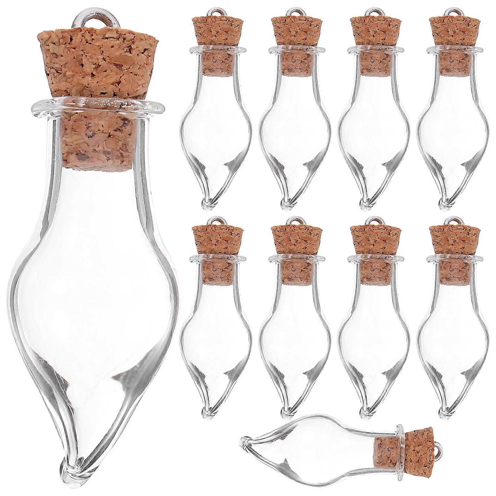 Mini Wishing Bottles Cork Lid DIY Jewelry Craft Enthusiasts 4.00X1.50X1.50CM Storing Small Objects 30Pcs