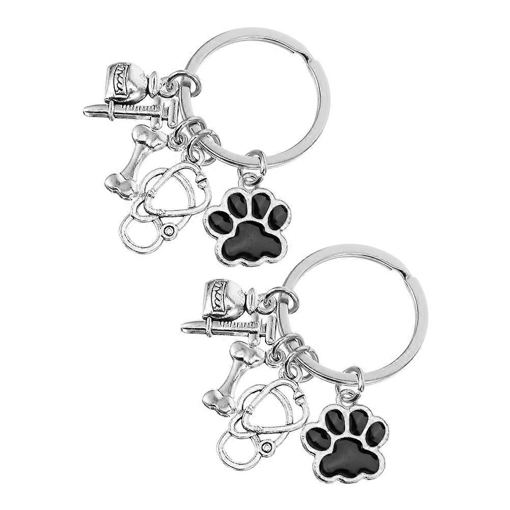 Medical Keychain 8 Pcs Ideal For Daily Use By Dog Lovers And Veterinarians Stylish Silver Design With Excellent Durability