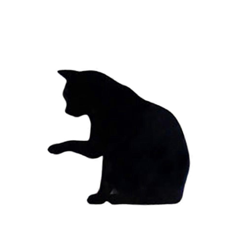 Night Light Cat Lamp Sound And Vibration Sensor Wall Accent For Home Users Black 6 3X0 8X5 7in 1Set