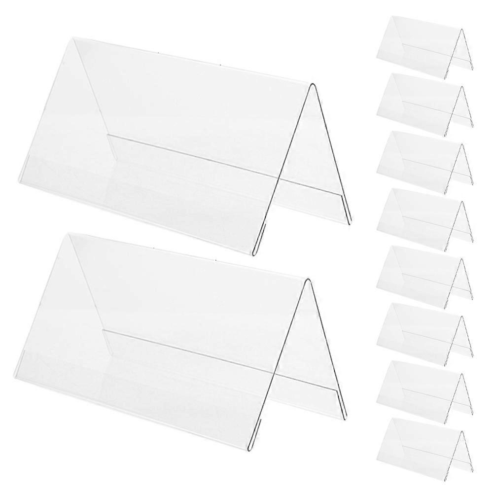 Acrylic Name Plates for Desk V Shaped Double Sided Display Stand 20Pcs