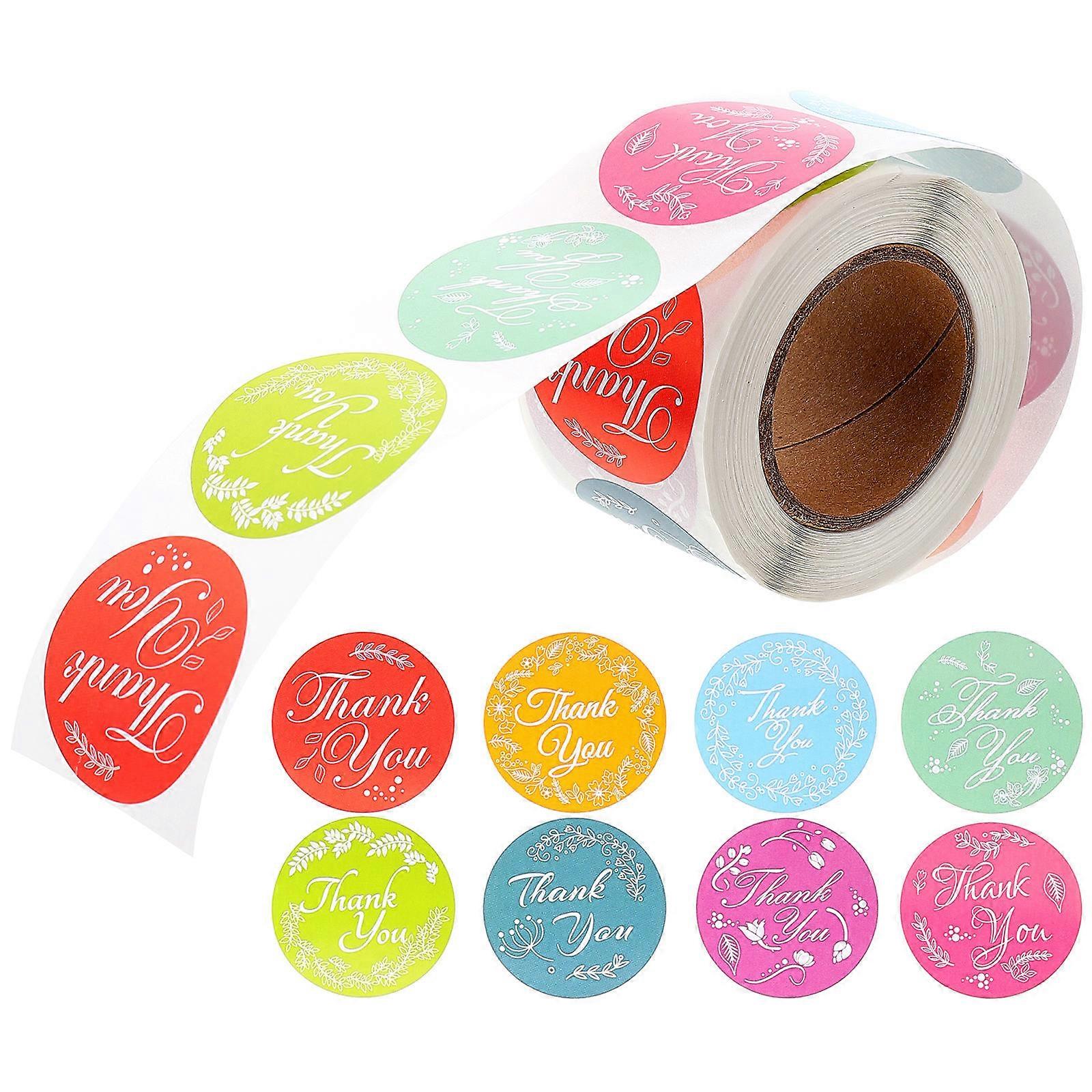 Decorative Sealing Labels 4 Rolls Thank You Stickers For Daily Life Festivals Gift Wrapping