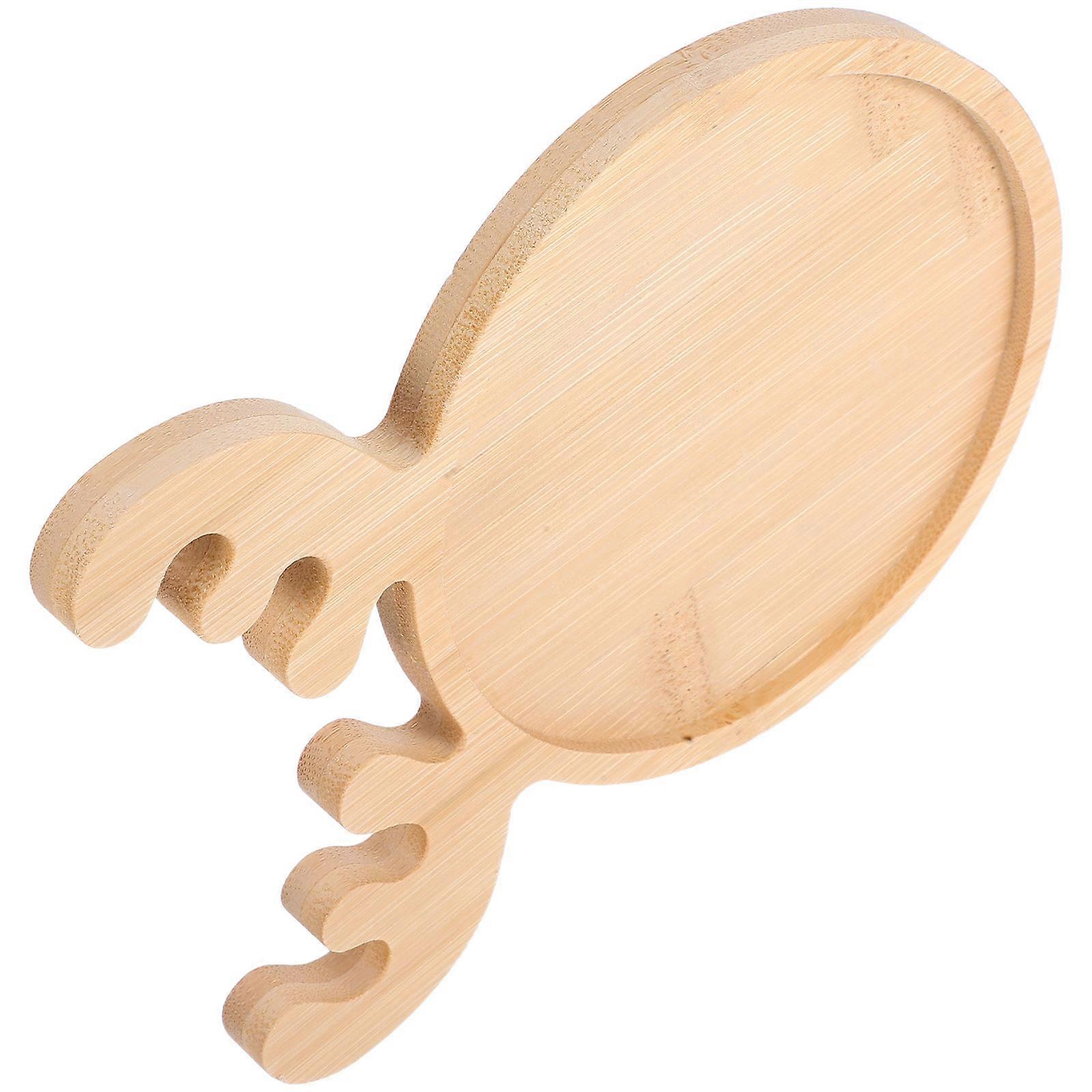 Bamboo Coasters Deer Shaped Craft Base for DIY Projects 2Pcs Brown Drink Mats