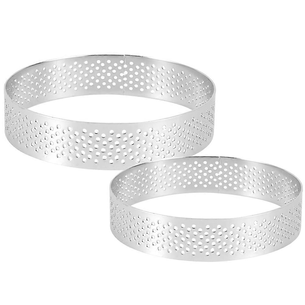 Tart Ring Round Tarts Rings Metal Mousse Circle Baking Gadget For Cake Makers And Home Bakers 7X7X2CM High Temperature Resistance 4 Pcs