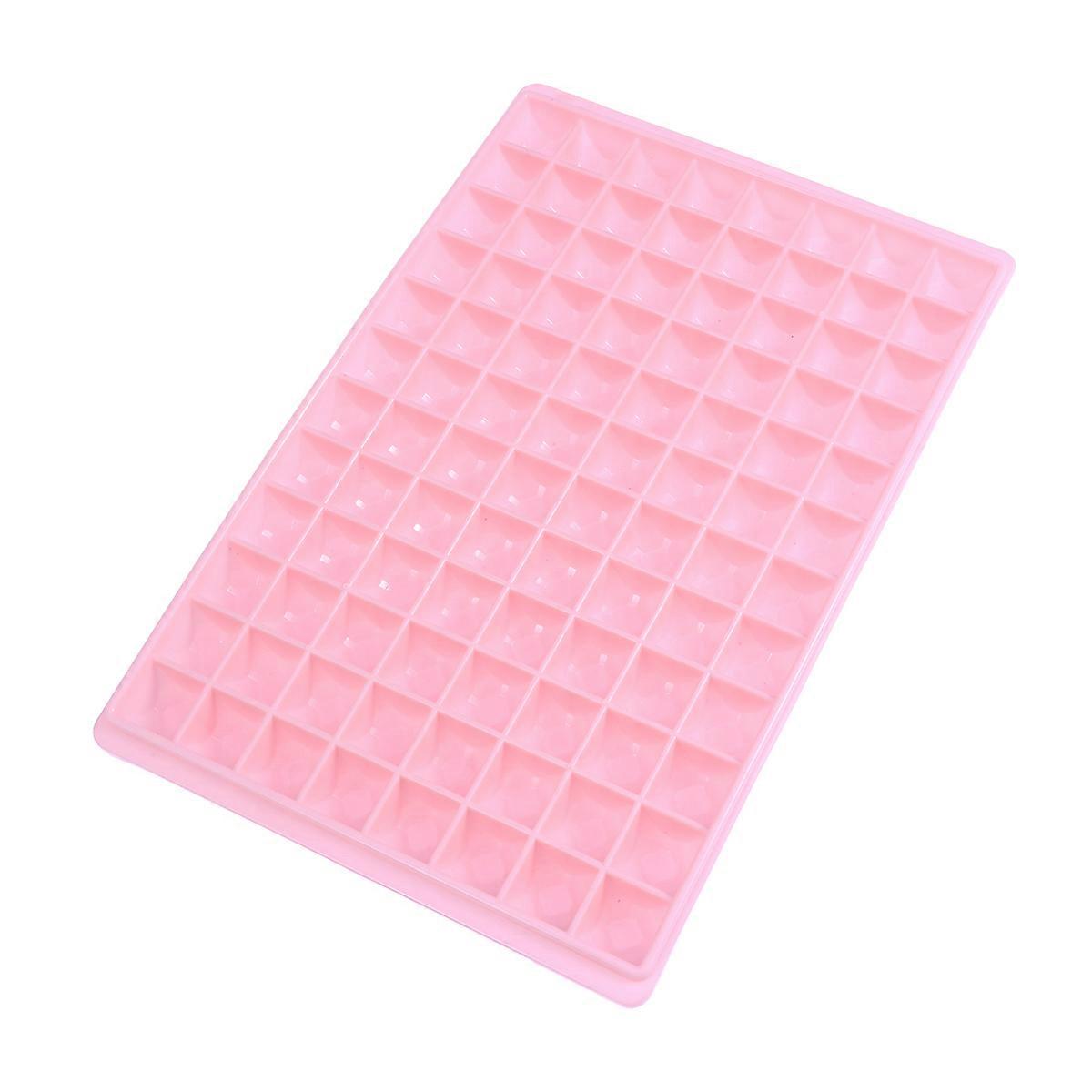 Ball Mold Mini Tray for Home Use with 96 Ice Cubes Pink