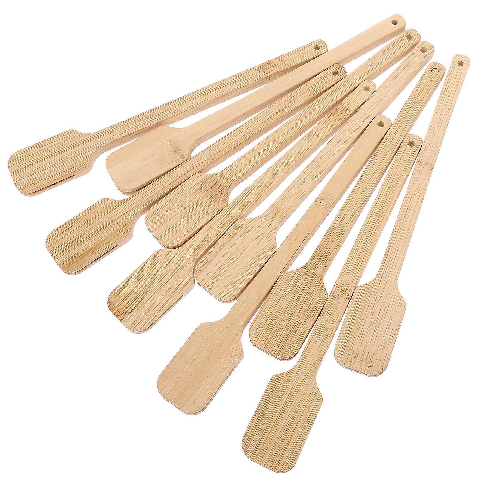 Khaki Bamboo Handheld Fan Making Material 20 Pcs Round Handles Ideal For Wedding Party And Engagement