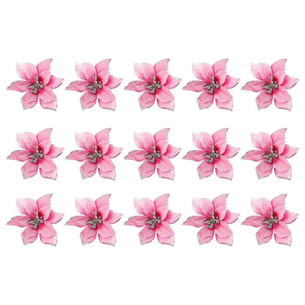 Delicate Christmas Flower for 30Pcs Xmas Tree Simulation Flowers
