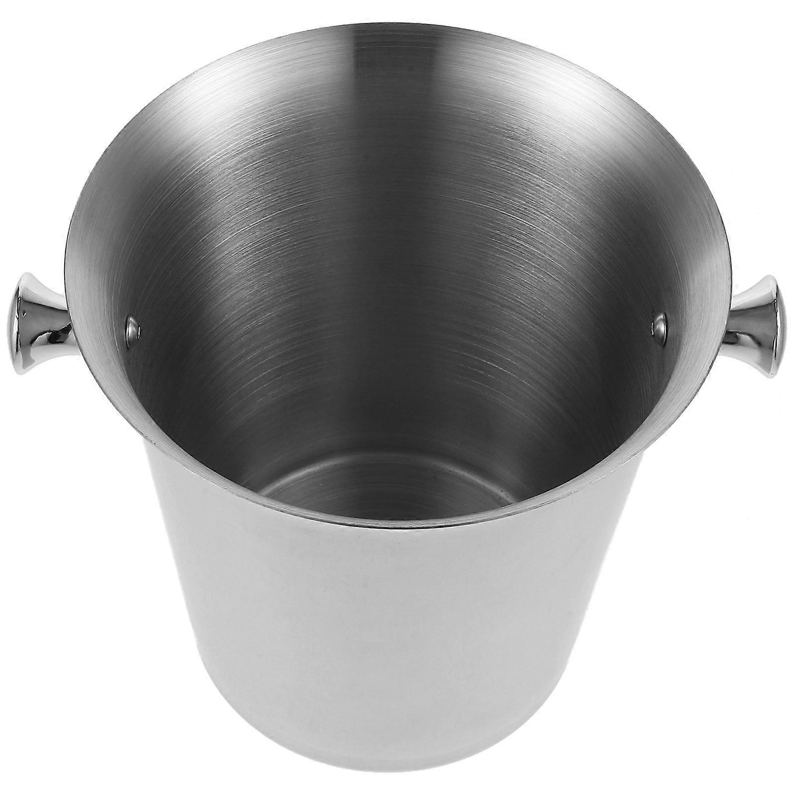 Ice Cube Bucket Stainless Steel for Storage Use 3l Bar Thickened Container