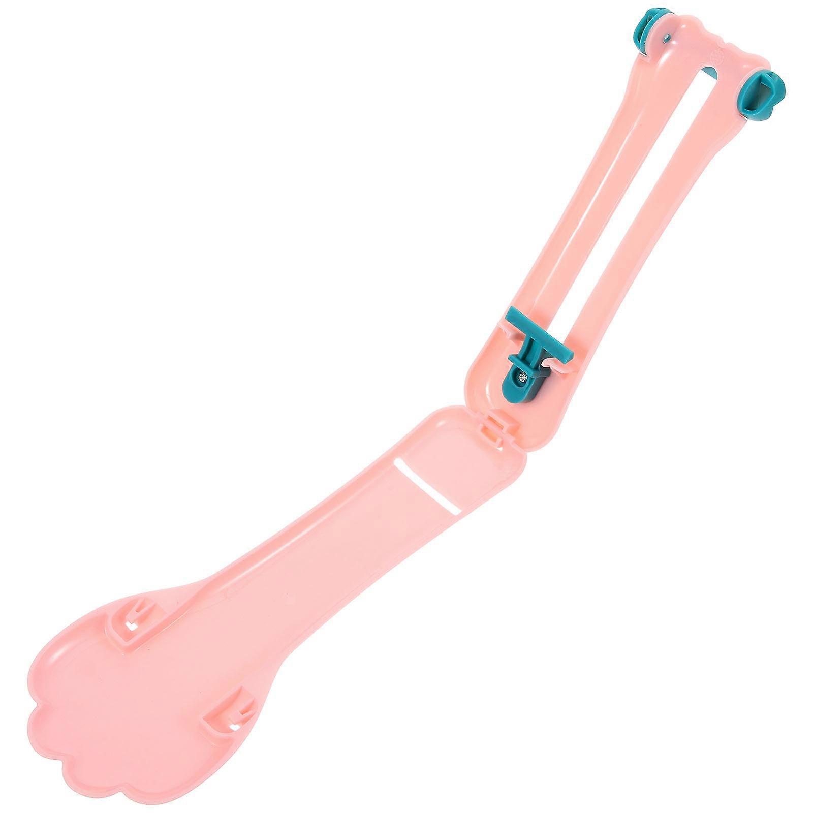 Pink Cat Food Squeezer Feeding Spoon with 5Pcs for Convenient Treat Feeding