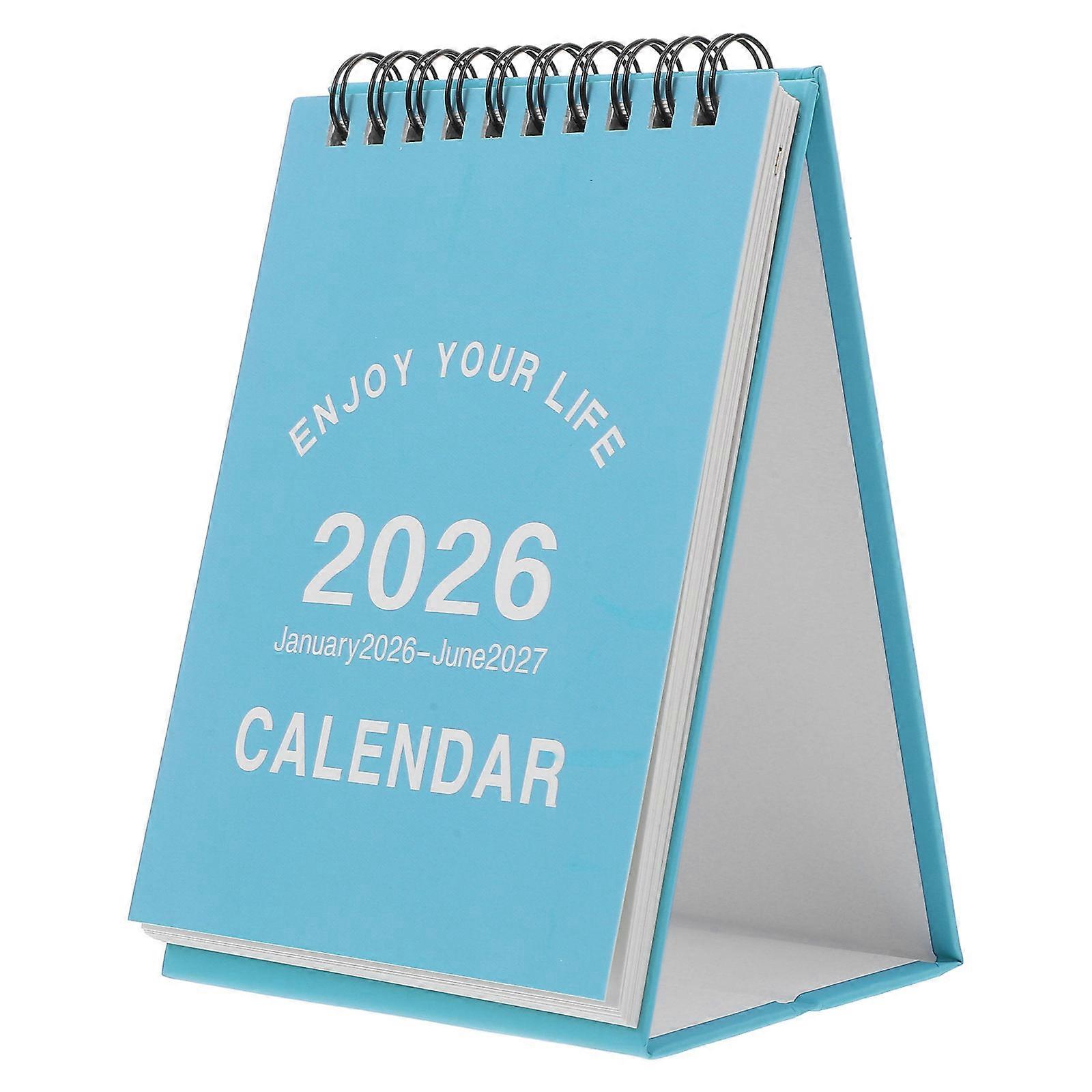 Small Calendar Desk Flip Calendar for Office Planning 2Pcs