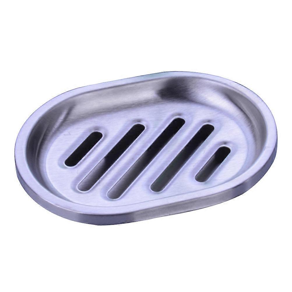 Kitchen Soap Container Rack Stainless Steel Double Layers for Bathroom 2Pcs