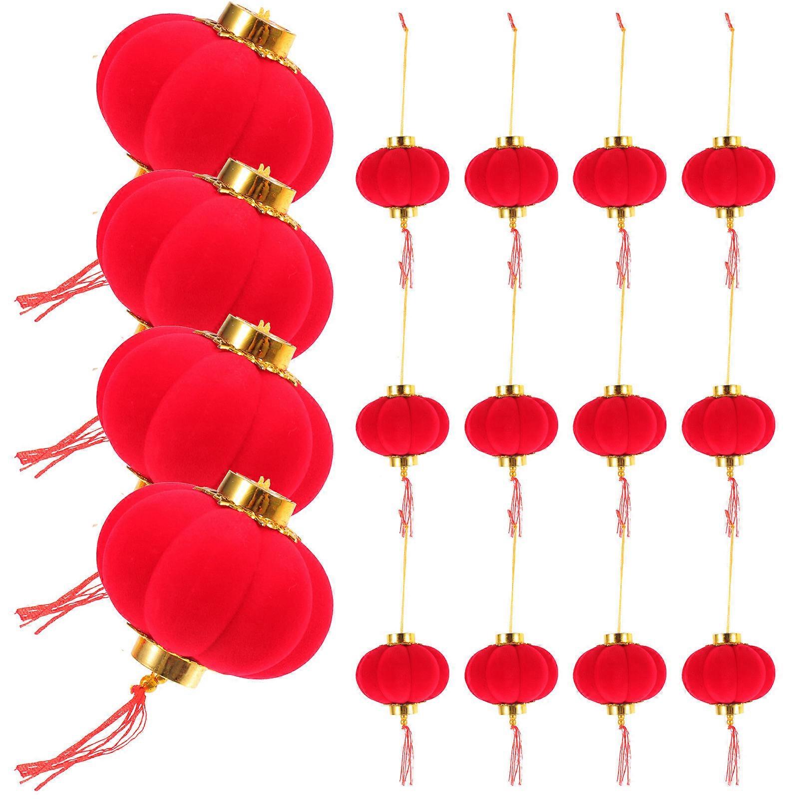 Red Chinese Lanterns for Decoration Party Hanging Lanterns 32Pcs Set