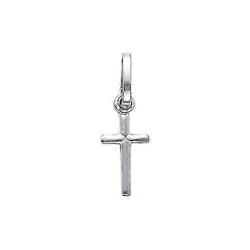 14K White Gold Tiny Religious Cross Charm Pendant Ref: 1668