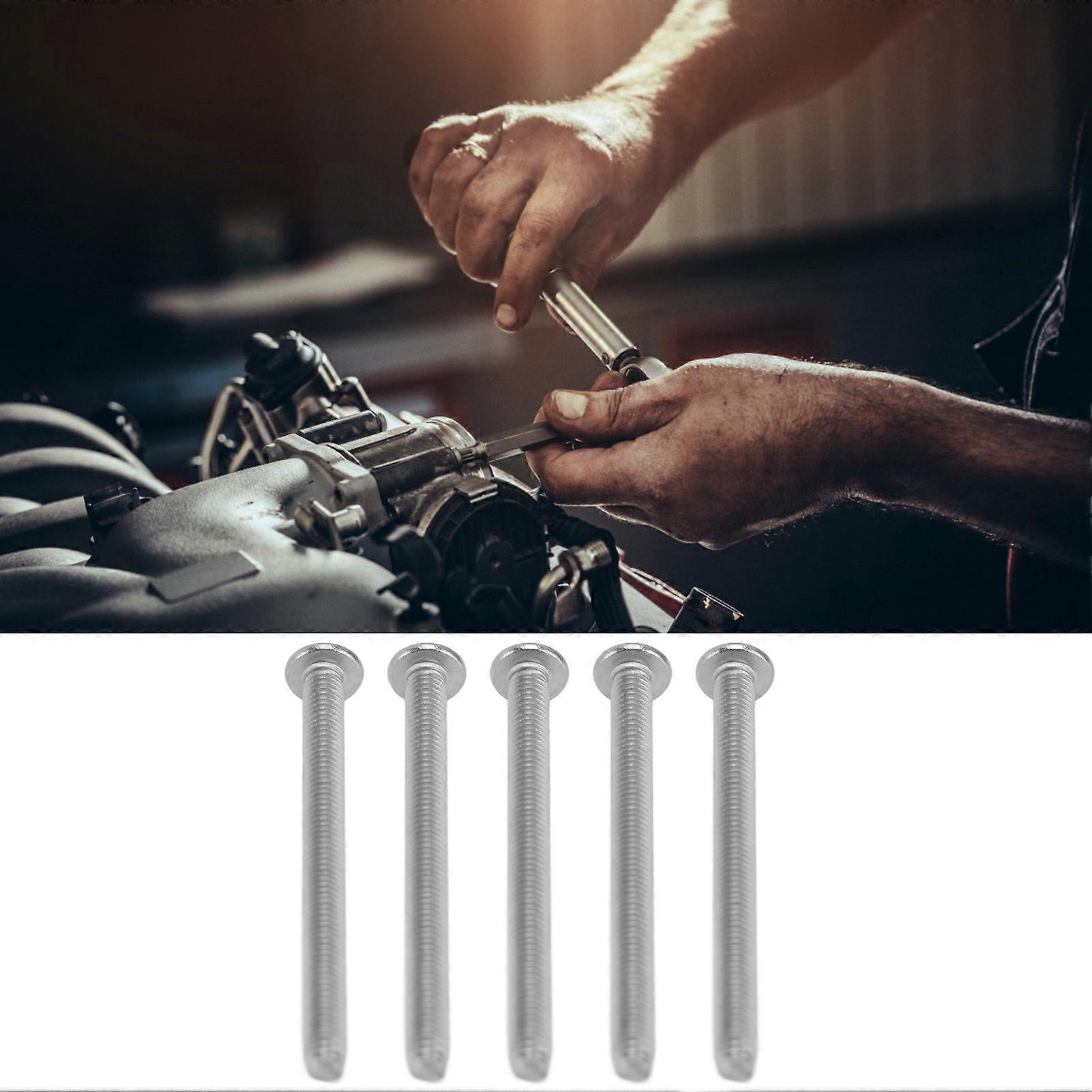 50Pcs M4x0.7 Galvanized Steel Button Head Socket Cap Screws 50mm