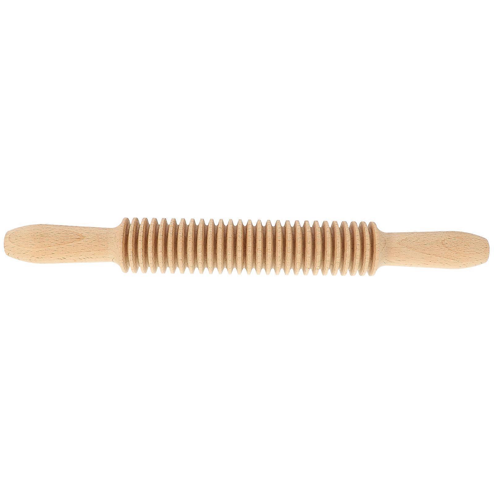 Spaghetti Cutter 3Pcs Wooden Rolling Pin Noodle Lattice Roller Kitchen Tools Light Brown Smooth Finish Suitable For Cooking And Baking