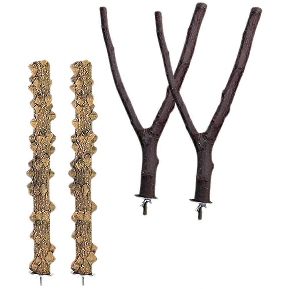 Bird Cage Stick Wooden Perch for Parrot Use 12Pcs Assorted Colors