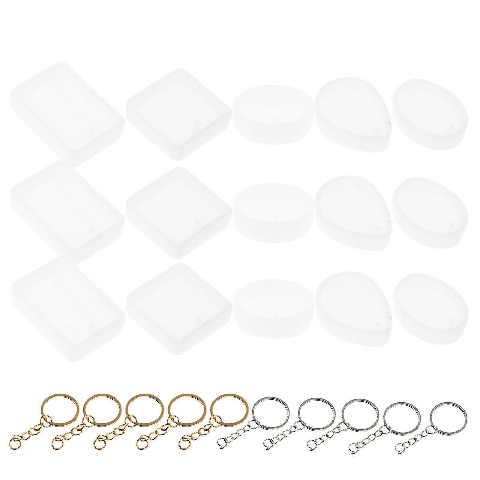 Silicone Keychain Molds for DIY Casting Molds Kit 5Sets